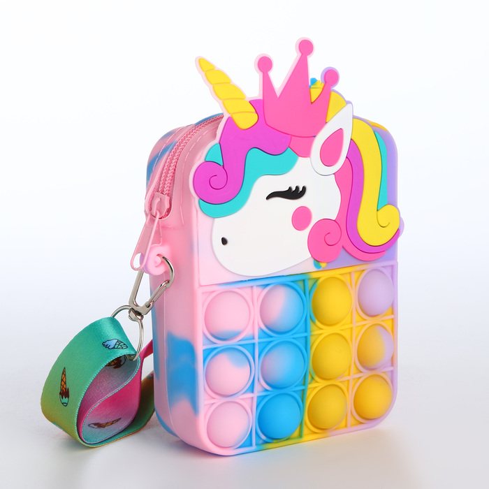 Сумка детская для девочки на молнии, «Выбражулька», pop it, цвет разноцветный - Фото 1