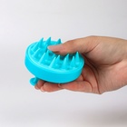 Щётка - массажёр для мытья головы, 8×8×6 см, голубая - Фото 4