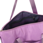 Сумка дорожная 20" на съемных колёсах, отдел на молнии, с увеличением, 3 наружных кармана, держатель для чемодана, цвет сиреневый - Фото 3