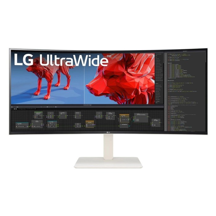 Монитор LG 38" UltraWide 38WR85QC-W белый NANO IPS LED 21:9 HDMI M/M матовая HAS Piv 600cd   1066917 - Фото 1