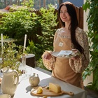 Фартук кухонный «Этель» ECO, 60×70 см, 70% хлопок, 30% лён, 190 г/м², бежевый - Фото 5