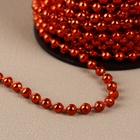 Бусы на нитях, круглые, 4 мм, 9 ± 1 м, цвет красный - Фото 2