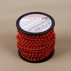 Бусы на нитях, круглые, 4 мм, 9 ± 1 м, цвет красный - Фото 3