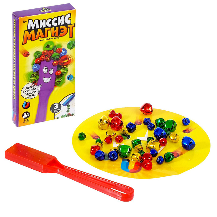 Настольная игра «Миссис Магнэт» с магнитным жезлом, 2-4 игрока, 4+, уценка - Фото 1