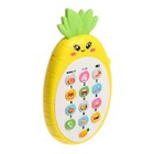 УЦЕНКА Музыкальный телефон «Ананасик», свет, звук, жёлтый - Фото 2