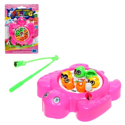 Рыбалка заводная «Черепашка», 6 рыбок, 1 удочка, МИКС, уценка