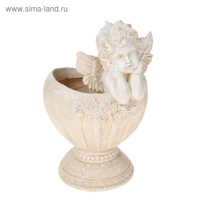 Фигура садовая "Ангел в вазе", 35,5 см - Фото 1