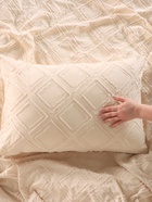 Постельное бельё LoveLife Tufting дуэт "Ромб" 143*215см-2шт,230*240см,50*70см-2шт, цвет бежевый, 110 г/м2 - Фото 8
