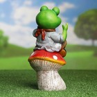 Фигура садовая "Лягушонок на мухоморе", 26 см - Фото 3