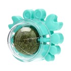 Игрушка для кошек с кошачьей мятой «Краб», 6.8 см, бирюзовая - Фото 2