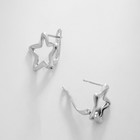 Серьги металл XUPING восходящая звезда, цвет серебро - фото 24692796