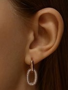 Серьги со стразами XUPING леди, мини, белые в розовом золоте - Фото 2