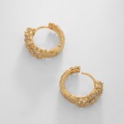 Серьги кольца XUPING ослепительность, белые в золоте, d=1.7 см - Фото 3