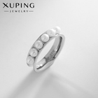 Кольцо XUPING бусины, цвет серебро, размер 17 - фото 321798528