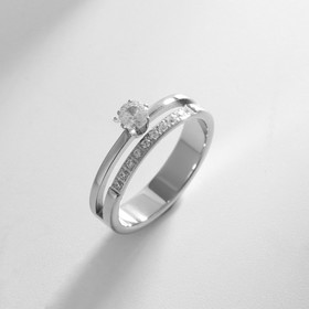 Кольцо XUPING сверкание, цвет белый в серебре, размер 17