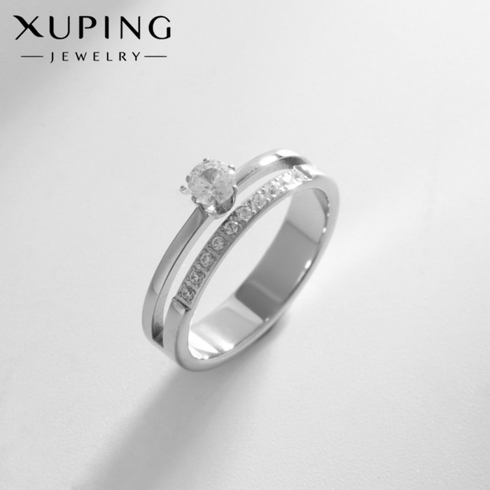 

Кольцо XUPING сверкание, цвет белый в серебре, размер 18
