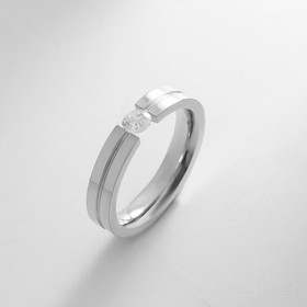Кольцо XUPING мигание, цвет белый в серебре, размер 17