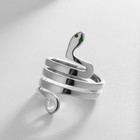 Кольцо XUPING змея искушения, цвет белый в серебре, размер 17 - фото 321798543