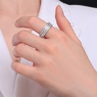 Кольцо XUPING игра света, цвет белый в серебре, размер 18 - фото 25286713