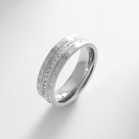 Кольцо XUPING мандорла, цвет белый в серебре, размер 17