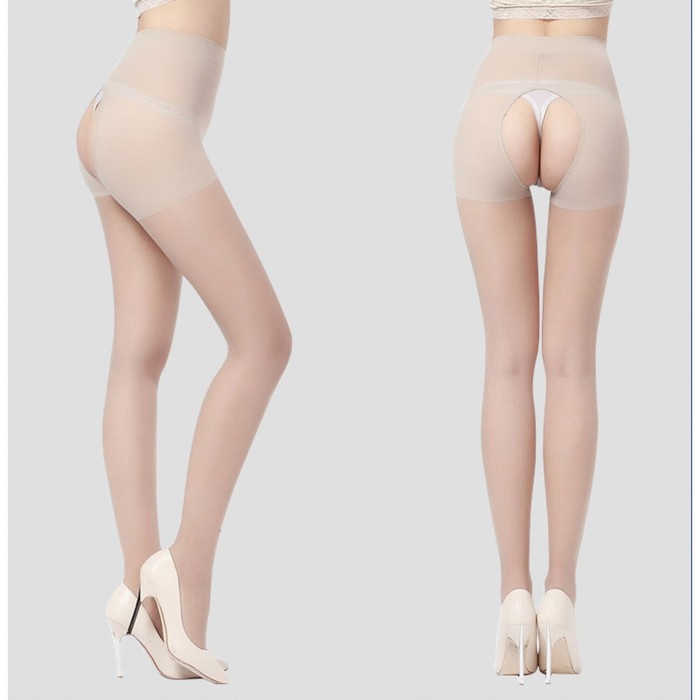 Эротические колготки капроновые, с доступом, 20 DEN, размер OS, телесный - Фото 1