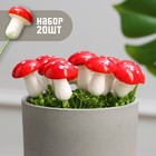 Топперы для творчества TAKE IT EASY «Грибочек мухоморчик», набор 20 шт., в цветы, кашпо, 4.5×3 см - Фото 1