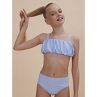 Купальный костюм для девочек, рост 140-146 см, цвет голубой - фото 110716614