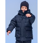 Куртка для мальчиков, рост 128 см, цвет тёмно-синий - фото 110717315