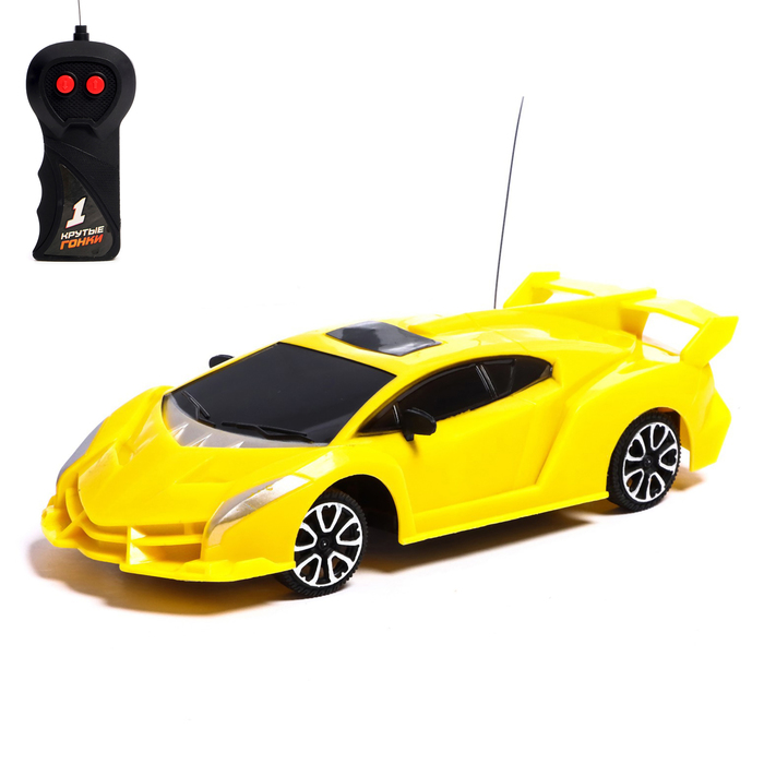 УЦЕНКА Машина радиоуправляемая «Суперкар», работает от батареек, цвет жёлтый - Фото 1