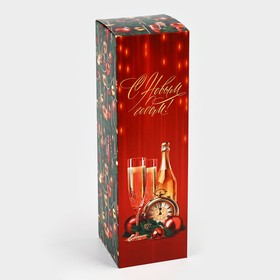 Коробка складная «Шампанское », 9.5 х 32.5 х 9.5 см, Новый год