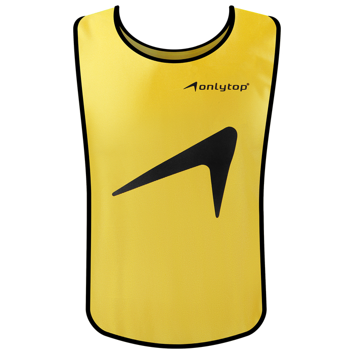 Манишка футбольная на резинке ONLYTOP, р. 50-56, цвет жёлтый - Фото 1