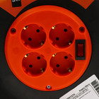 Удлинитель на катушке Luazon Lighting ЕСО, 4 розетки, 50 м, 16 А, ПВС 3×1.5 мм2, с з/к, IP 20, термовыключатель - Фото 4