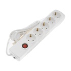 Сетевой фильтр Luazon Lighting, 5 розеток, 1.5 м, 2200 Вт, 3х0.75 мм2, 10 A, 220 В, c предохранителем, белый - Фото 8