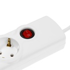 Сетевой фильтр Luazon Lighting, 5 розеток, 1.5 м, 3500 Вт, 3х1 мм2, 16 A, 220 В, c предохранителем, белый - Фото 5