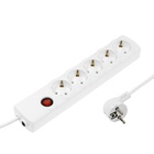 Сетевой фильтр Luazon Lighting, 5 розеток, 3 м, 3500 Вт, 3х1 мм2, 16 A, 220 В, c предохранителем, белый - Фото 3