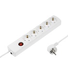 Сетевой фильтр Luazon Lighting, 5 розеток, 5 м, 3500 Вт, 3×1 мм2, 16 A, 220 В, c предохранителем, белый - Фото 3