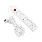 Сетевой фильтр Luazon Lighting, 5 розеток, 5 м, 3500 Вт, 3×1 мм2, 16 A, 220 В, c предохранителем, белый - Фото 4