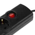 Сетевой фильтр Luazon Lighting, 5 розеток, 3 м, 3500 Вт, 3×1 мм2, 16 A, 220 В, c предохранителем, черный - Фото 5