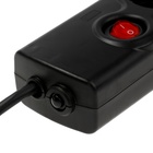 Сетевой фильтр Luazon Lighting, 5 розеток, 3 м, 3500 Вт, 3×1 мм2, 16 A, 220 В, c предохранителем, черный - Фото 6