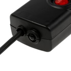 Сетевой фильтр Luazon Lighting, 5 розеток, 5 м, 3500 Вт, 3х1 мм2, 16 A, 220 В, c предохранителем, черный - Фото 6