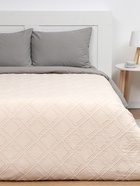 Покрывало 1.5-спальное LoveLife «Tufting: Ромб», 150×220±5 см, микрофайбер, бежевое - Фото 1
