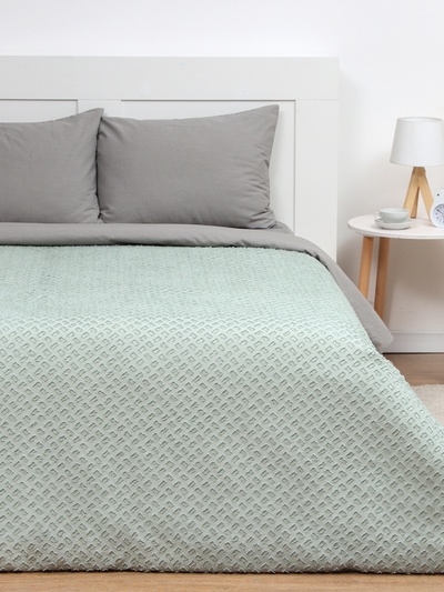 Покрывало 1.5-спальное LoveLife «Tufting: Квадрат», 150×220±5 см, микрофайбер, зелёное