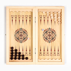 Нарды деревянные большие, настольная игра "Волк-21", 40 х 40 см, с шашками - Фото 3