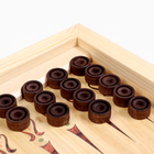 Нарды деревянные с шашками "Конь-21", настольная игра, 40 х 40 см - Фото 5