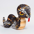 Мягкая игрушка "Змея", черная - фото 4627791