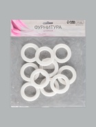 Люверсы для штор, d=3.5/5.5 см, 10 шт., матовые, белые - Фото 4