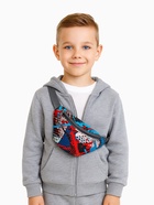 Сумка поясная детская на молнии, цвет синий/красный 10487958