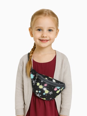 Сумка поясная «Космос», детская, на молнии, чёрная  (артикул 10487969)  большой выбор товаров оптом и в розницу по низким ценам с доставкой