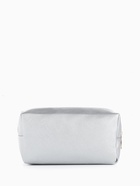 Косметичка женская на молнии, маленькая, объёмная, на подкладке, серебристая - Фото 3