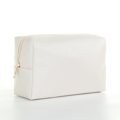 Косметичка дорожная на молнии, цвет белый